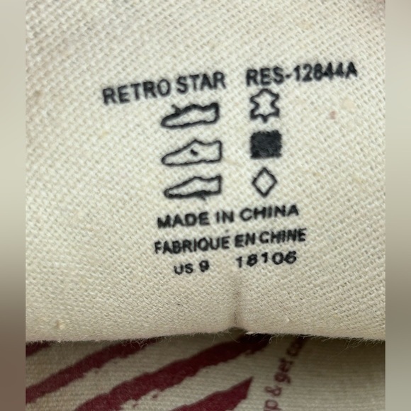 TAOS STAR BURST SNEAKER SHOE SIZE 9 RED BURGUNDY - Picture 6 of 7